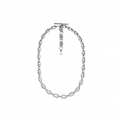 HERMÈS D-LINK STAINLESS STEEL CHAIN NECKLACE 